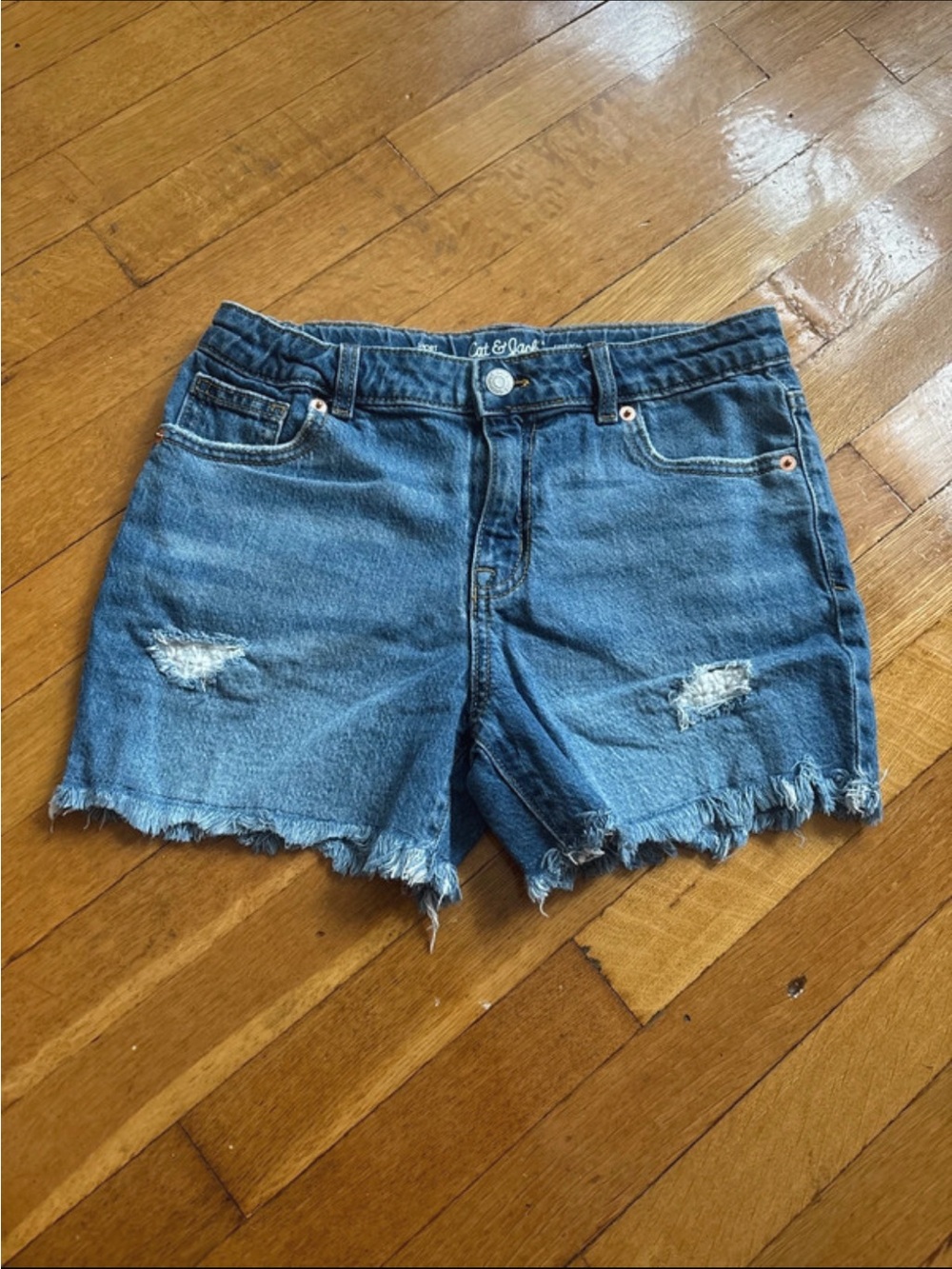 Cat & Jack Distressed Blue Denim Shorts